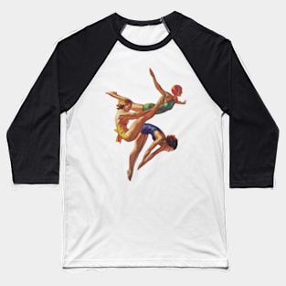 Three Divers In Original Coloring Baseball T-Shirt